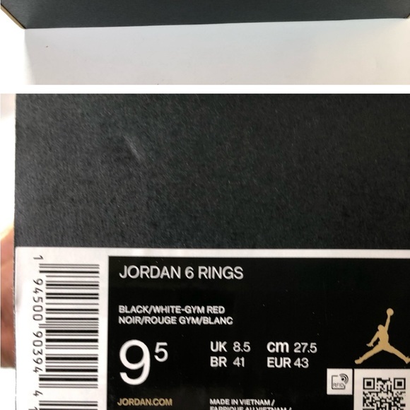 Men’s AirJordan 6 Rings men’s size 9.5?red sneakers - Picture 11 of 11